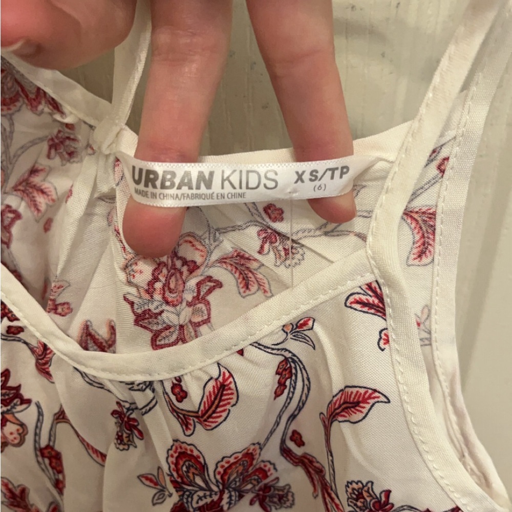 White kids floral summer dress -Urban kids- xs - Picture 5 of 5